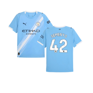 2025-2026 Man City Home Shirt (Semenyo 42)
