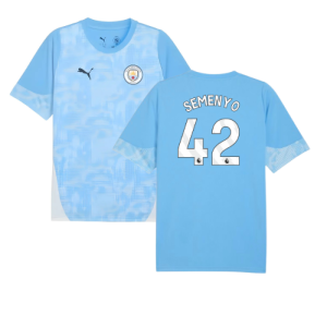 2025-2026 Man City Training Jersey (Light Blue) (Semenyo 42)