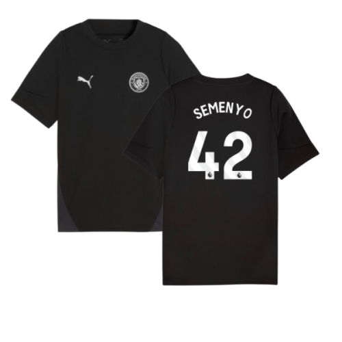 2025-2026 Man City Training Jersey (Black) - Kids (Semenyo 42)