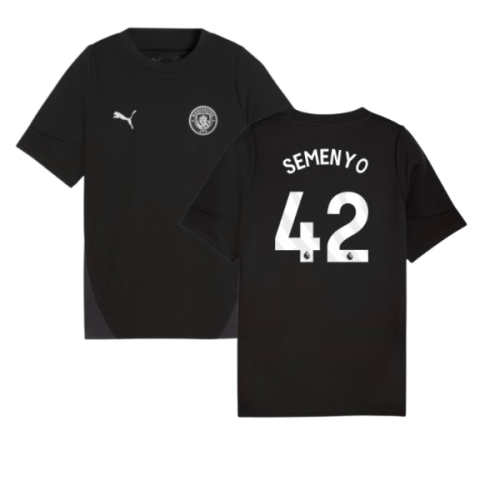 2025-2026 Man City Training Jersey (Black) - Kids (Semenyo 42)