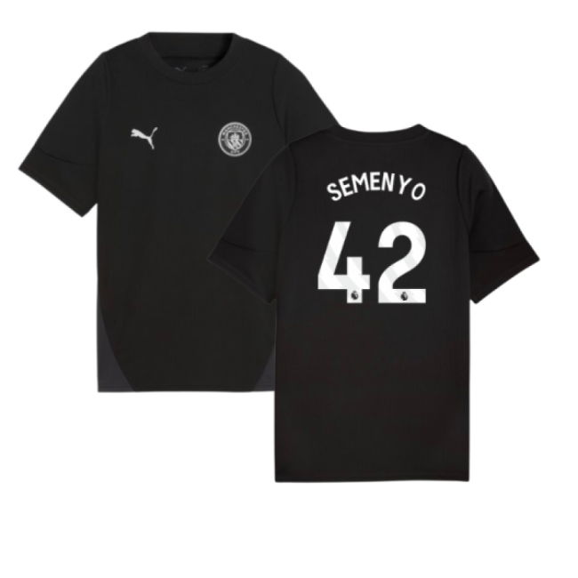 2025-2026 Man City Training Jersey (Black) - Kids (Semenyo 42)