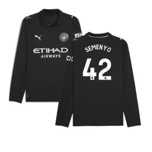 2025-2026 Man City Long Sleeve Away Shirt (Semenyo 42)