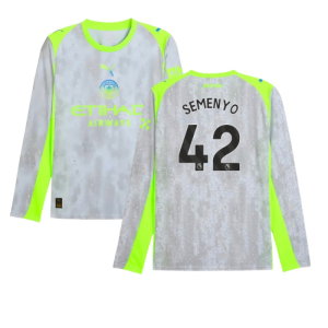 2025-2026 Man City Long Sleeve Third Shirt (Semenyo 42)