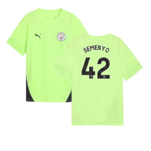 2025-2026 Man City Training Jersey (Fizzy Apple) - Kids (Semenyo 42)