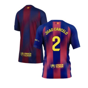 2025-2026 Barcelona Home Shirt (Kids) (Joao Cancelo 2)