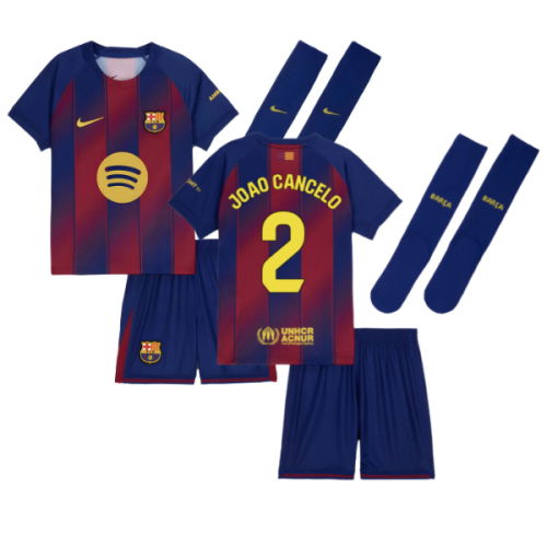 2025-2026 Barcelona Home Mini Kit (Joao Cancelo 2)