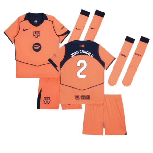 2025-2026 Barcelona Third Mini Kit (Joao Cancelo 2)