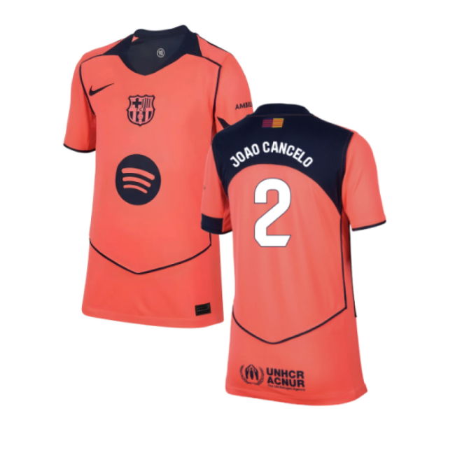 2025-2026 Barcelona Third Shirt (Kids) (Joao Cancelo 2)