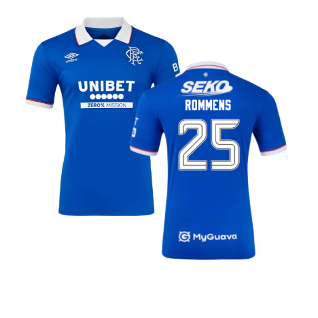 2025-2026 Rangers Authentic Home Shirt (Rommens 25)