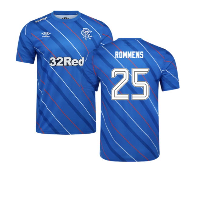 2025-2026 Rangers Home Pre Match Short Sleeve Tee (Lapis Blue) (Rommens 25)