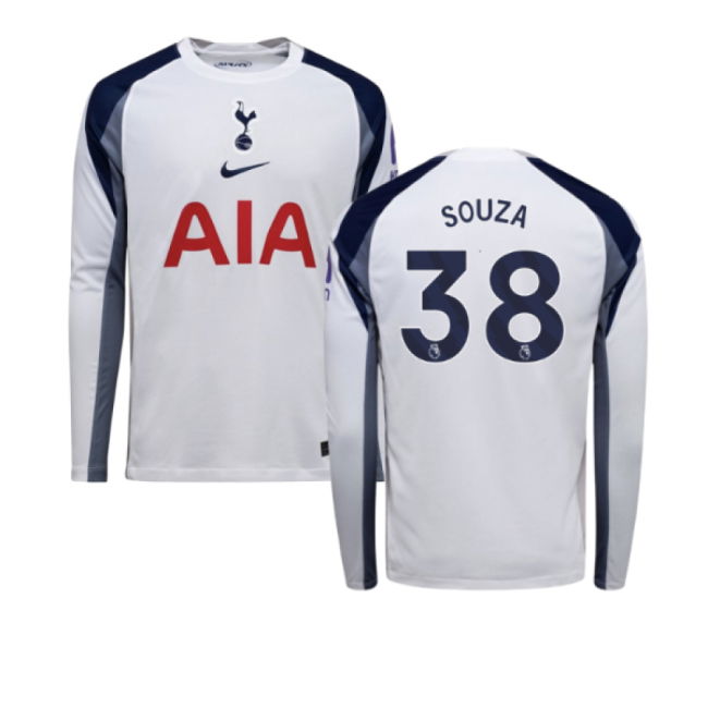 2025-2026 Tottenham Long Sleeve Home Shirt (Souza 38)