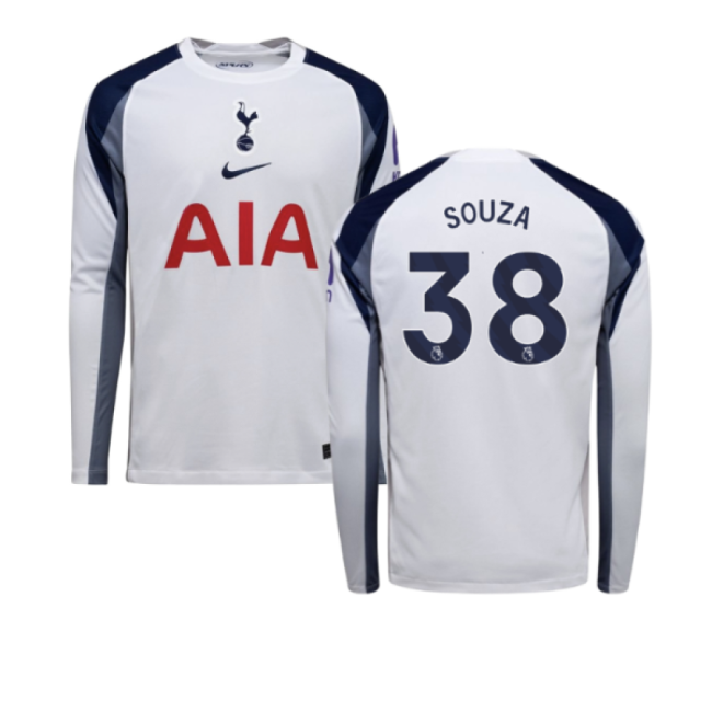2025-2026 Tottenham Long Sleeve Home Shirt (Souza 38)