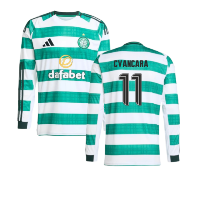 2025-2026 Celtic Long Sleeve Home Shirt (Cvancara 11)