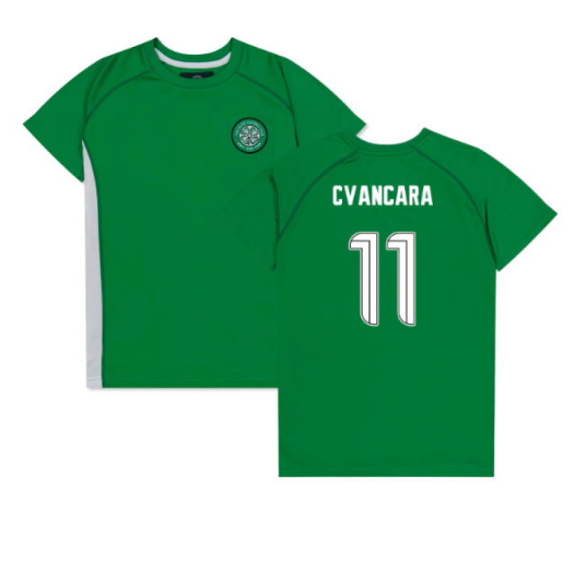 Celtic Poly T-shirt (Green/White) - Kids (Cvancara 11)