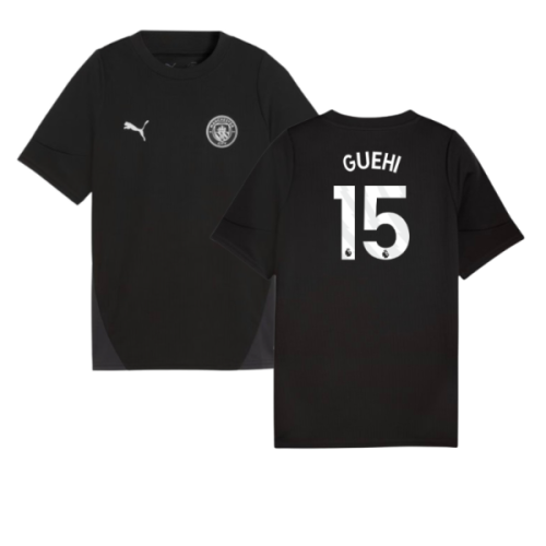 2025-2026 Man City Training Jersey (Black) - Kids (Guehi 15)