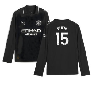 2025-2026 Man City Long Sleeve Away Shirt (Kids) (Guehi 15)