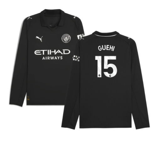 2025-2026 Man City Long Sleeve Away Shirt (Guehi 15)