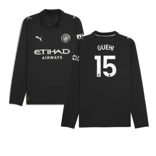 2025-2026 Man City Long Sleeve Away Shirt (Guehi 15)