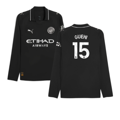 2025-2026 Man City Authentic Long Sleeve Away Shirt (Guehi 15)