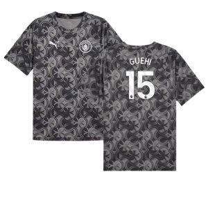 2025-2026 Man City Warm Up Jersey (Black) (Guehi 15)