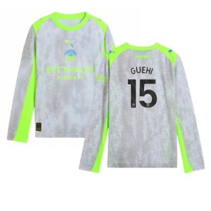2025-2026 Man City Long Sleeve Third Shirt (Kids) (Guehi 15)