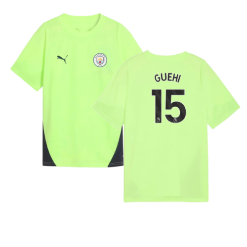 2025-2026 Man City Training Jersey (Fizzy Apple) - Kids (Guehi 15)