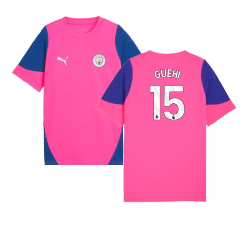 2025-2026 Man City Training Jersey (Fluro Pink) - Kids (Guehi 15)