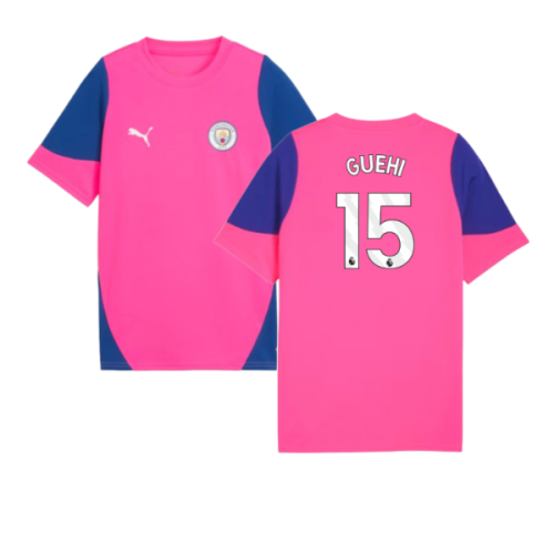 2025-2026 Man City Training Jersey (Fluro Pink) - Kids (Guehi 15)