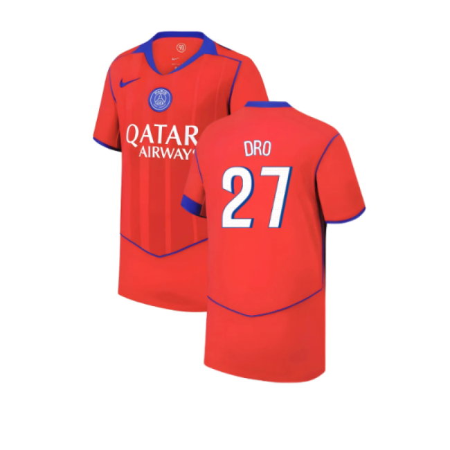 2025-2026 PSG Academy Pro Away Pre Match Shirt (Red) - Kids (Dro 27)