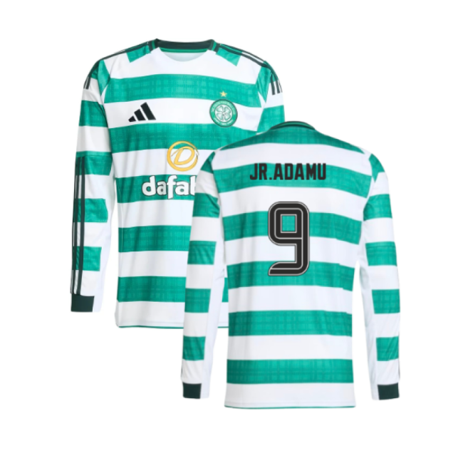 2025-2026 Celtic Long Sleeve Home Shirt (JR.Adamu 9)