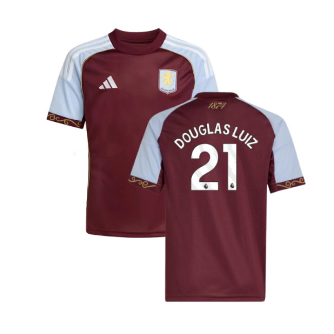 2025-2026 Aston Villa Home Shirt (Kids) (Douglas Luiz 21)