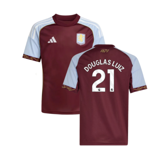 2025-2026 Aston Villa Home Shirt (Kids) (Douglas Luiz 21)