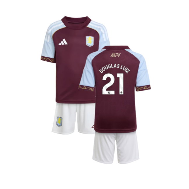 2025-2026 Aston Villa Home Mini Kit (Douglas Luiz 21)