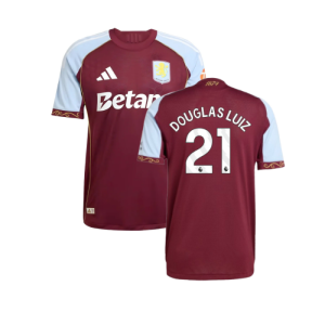 2025-2026 Aston Villa Authentic Home Shirt (Douglas Luiz 21)