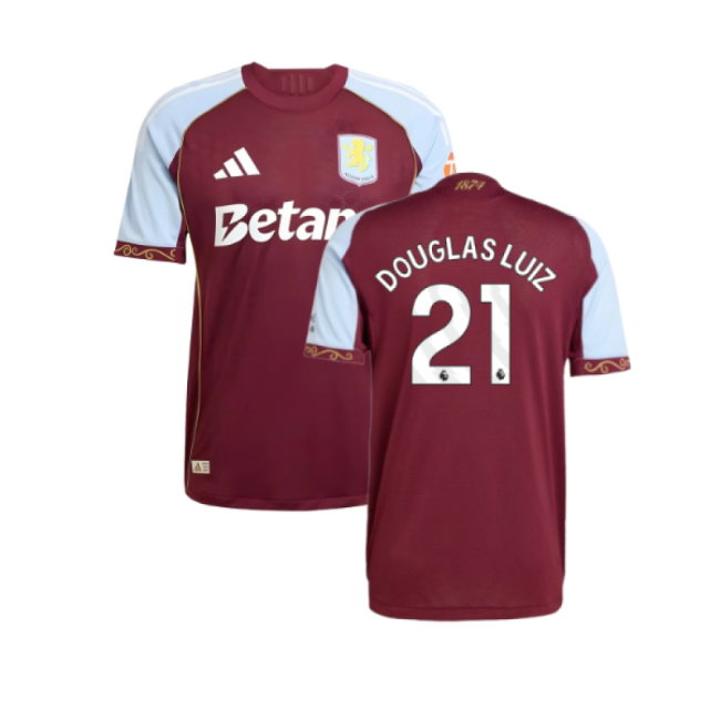 2025-2026 Aston Villa Authentic Home Shirt (Douglas Luiz 21)