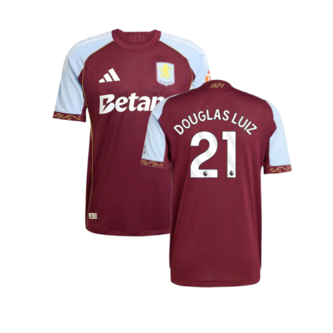 2025-2026 Aston Villa Authentic Home Shirt (Douglas Luiz 21)