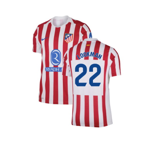 2025-2026 Atletico Madrid Home Authentic Shirt (Lookman 22)