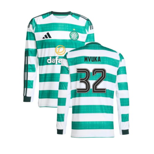 2025-2026 Celtic Long Sleeve Home Shirt (Mvuka 32)