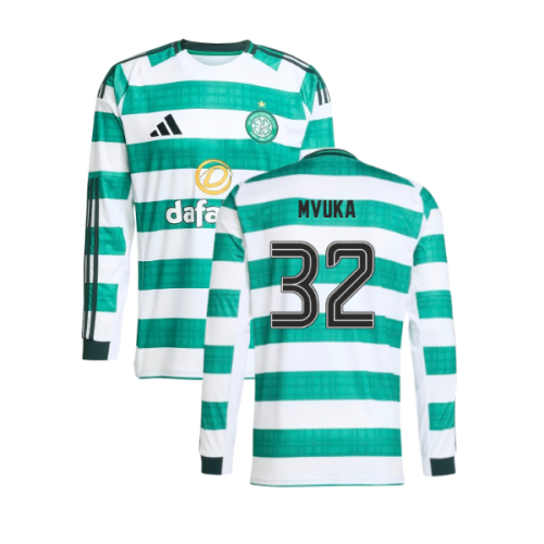 2025-2026 Celtic Long Sleeve Home Shirt (Mvuka 32)