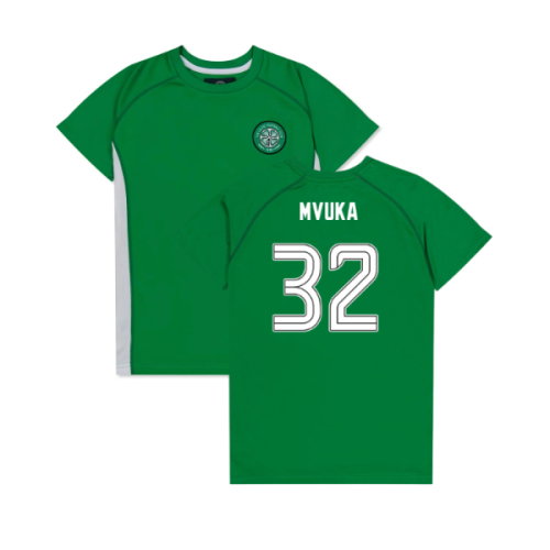 Celtic Poly T-shirt (Green/White) - Kids (Mvuka 32)