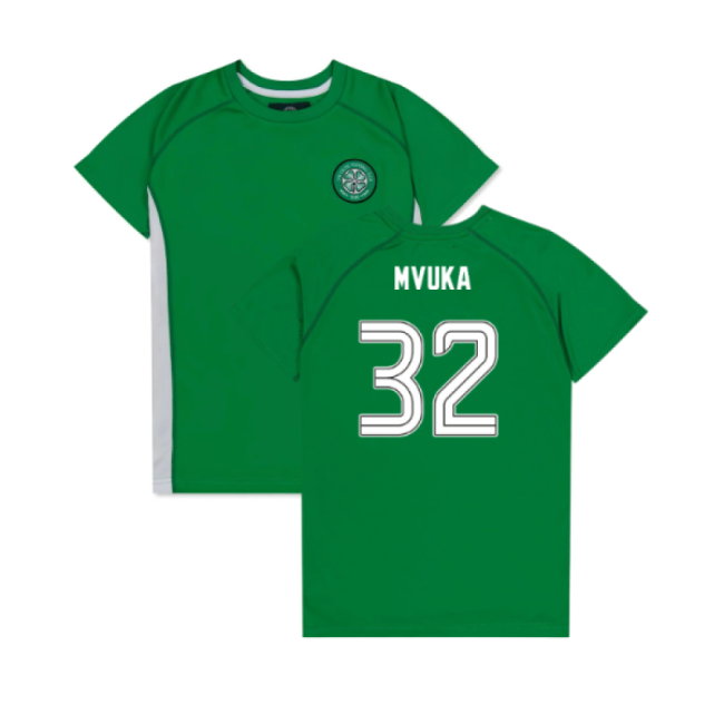 Celtic Poly T-shirt (Green/White) - Kids (Mvuka 32)