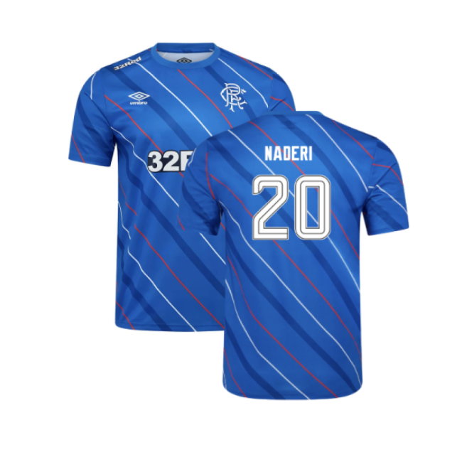 2025-2026 Rangers Home Pre Match Short Sleeve Tee (Lapis Blue) (Naderi 20)