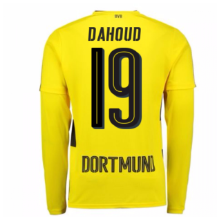 2017-18 Borussia Dortmund Long Sleeve Home Shirt (Dahoud 19)