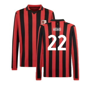 AC Milan 125th Authentic Shirt LS (Black-Red) (Kaka 22)
