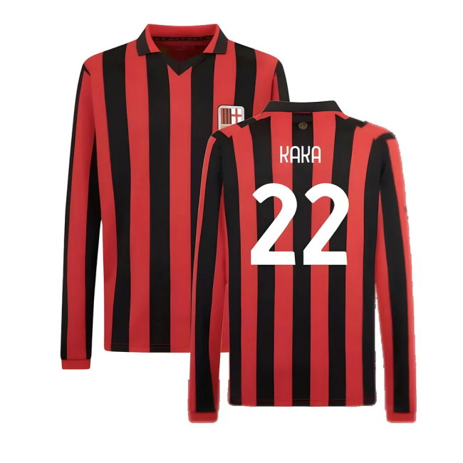 AC Milan 125th Authentic Shirt LS (Black-Red) (Kaka 22)