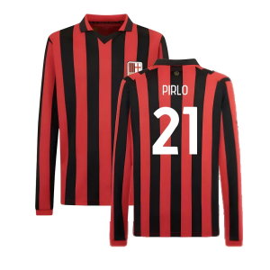 AC Milan 125th Authentic Shirt LS (Black-Red) (Pirlo 21)
