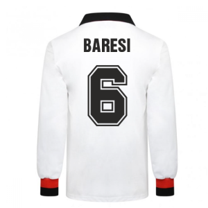AC Milan 1963 European Cup Final Retro Football Shirt (BARESI 6)