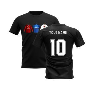 AC Milan 1995-1996 Retro Shirt T-shirt (Black) (Your Name)