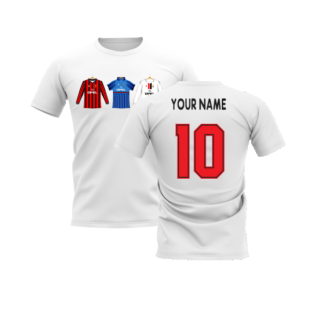 AC Milan 1995-1996 Retro Shirt T-shirt (White) (Your Name)