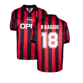 AC Milan 1996 Home Retro Shirt (R Baggio 18)